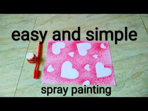 Spray painting with toothbrush