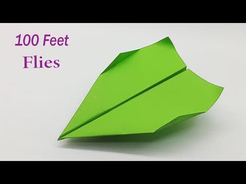 How To Fold An Easy Paper Airplane  Flies Over 100 Feet
