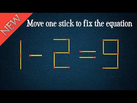 Genius only can solve | matchstick puzzle 5 #brainteaser #solve #games