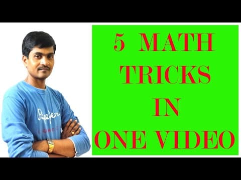 4 MATH TRICKS IN 1 VIDEO I MATH TRICKS IN TELUGU I MULTIPLICATION TRICKS I DIVISION TRICKS