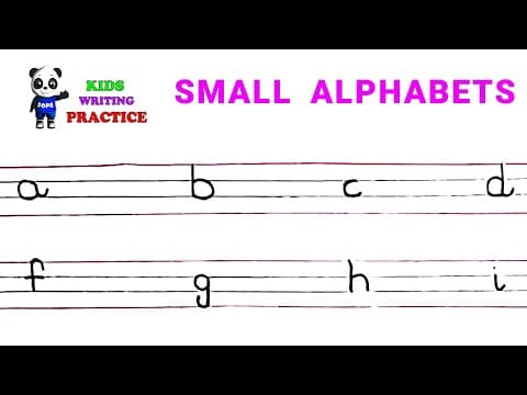 How to write small alphabet letters a to z - kids writing practice - writing alphabet