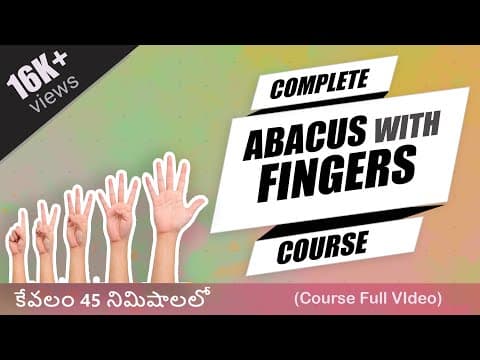 Abacus with Fingers Full Course Video | Easy Learning Abacus