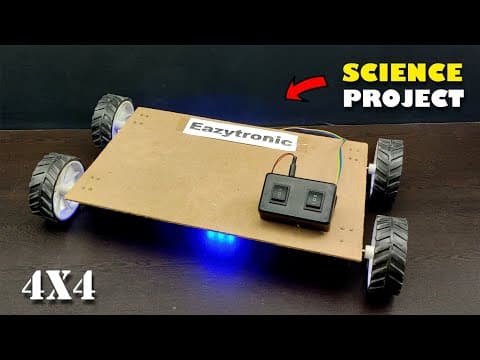How To Make 4X4 Remote Control Car || Remote Control Car For Robot|| Science Project|| Robot #motors