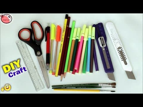 Diy stationary things for school - best out of waste idea - handmade craft - school supplies diy