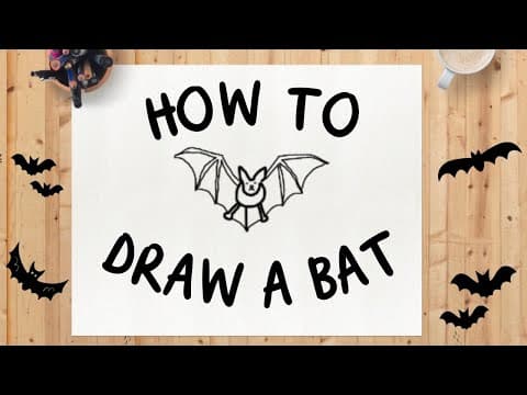 How to Draw a Bat | Simple Art Tutorial for Kids | Directed Drawing | Twinkl USA
