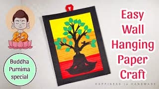 Easy Gautam Buddha Wall Hanging for Decoration || Buddha Purnima Craft || Wall Hanging Paper Craft
