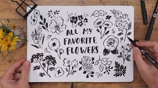How to Draw Loose and Lovely Brush Pen Flowers
