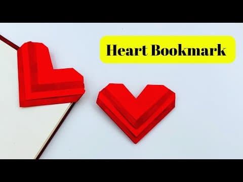 DIY Paper HEART Bookmark!!! Paper Crafts For School / Origami Bookmark / Paper Craft / origami heart