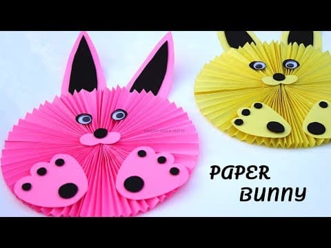 DIY Paper Bunny  Paper Rabbit Tutorial Easy Crafts for School Projects