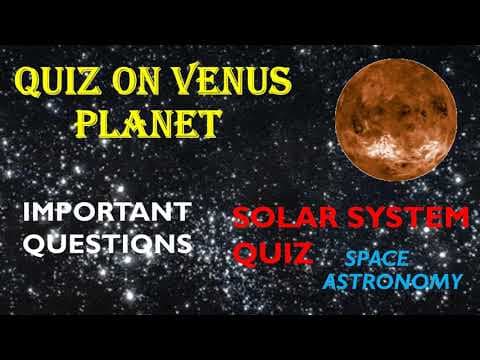 QUIZ ON VENUS PLANET || SOLAR SYSTEM QUIZ || SPACE QUIZ || GENERAL KNOWLEDGE QUESTIONS || PART 4