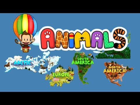 Animals of 4 Continents - Arctic, S. America, N. America and Europe