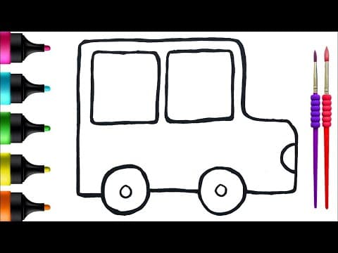 Car Drawing, Painting and Coloring for Kids, Toddlers