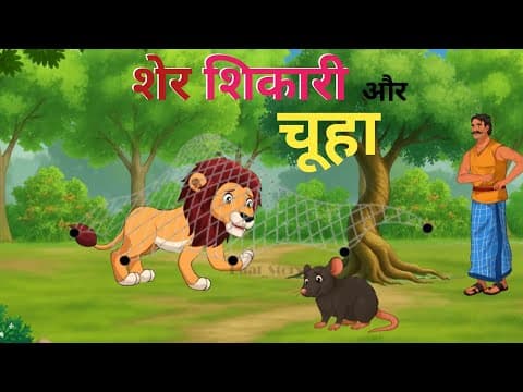शेर शिकारी और चूहा | Lion Hunter And Mouse | Sher Shikaree Aur Chooha