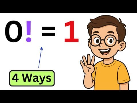 Why 0! = 1 (4 Ways)