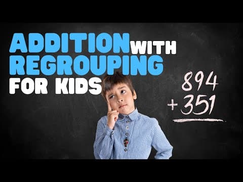 Addition with regrouping for kids - learn addition with regrouping with worksheets