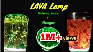How to make LAVA Lamp at Home Vinegar  Baking Soda Experiment