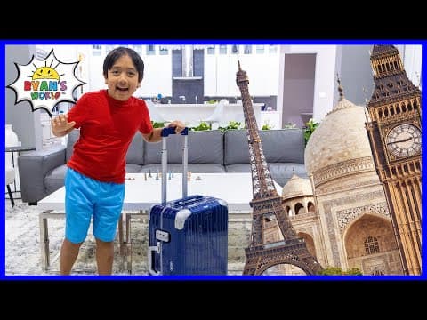 Ryan wants to Travel Around the World and visits famous Landmarks