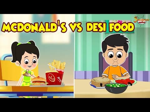 McDonald's Vs Desi Food | Pizza Vs Paratha | Jabardast Hindi Kahaniya | Moral Story | कथा | Story