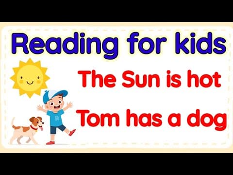 Reading for class 1 | Sentence reading for kids | English reading for kids | Cvc words reading