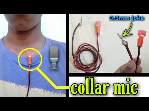 How to make a collar mic for youtubers in telugu