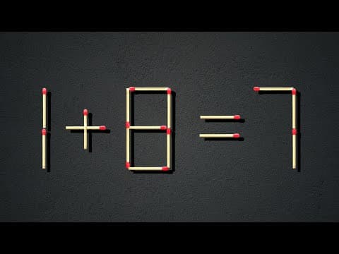 Rearrange the match to fix the equation, Matchstick puzzles with answers