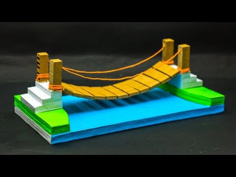 School Science Projects | How to make a suspension bridge