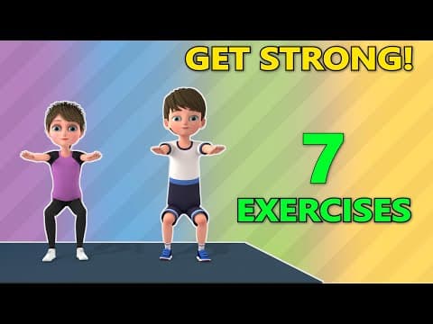 7 Exercises For Kids To Get Stronger - Fitness For Kids At Home | Kids Exercise