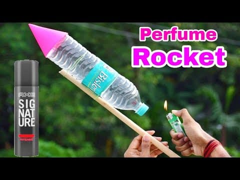 Homemade Powerful Rocket Using Perfume - Best Bottle Rocket Launcher
