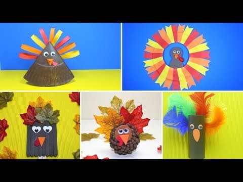 5 Easy Turkey Crafts for Kids | Thanksgiving Crafts for Kids