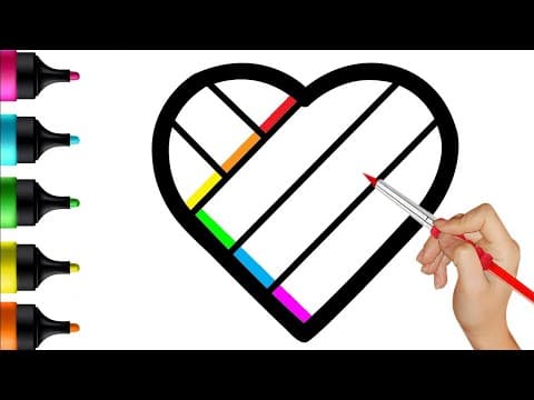 Rainbow Heart Fun! Drawing, Painting & Coloring for Kids & Toddlers