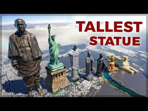 Tallest statue size comparison - 3d animation