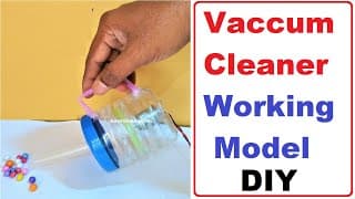vacuum cleaner working model project easy using bottle for science fair project