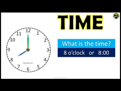 Time | Time for kids| Time lesson | Clocks for Kids | How To Tell Time| Telling time for kids