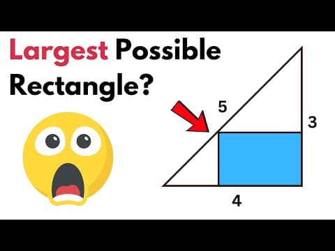 Find the Area of the Largest Possible Rectangle inside 3-4-5 Right Triangle