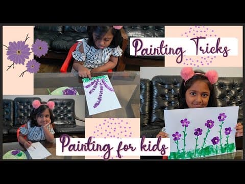 Painting tutorial for kids - finger painting for kids - kids art - thumb
