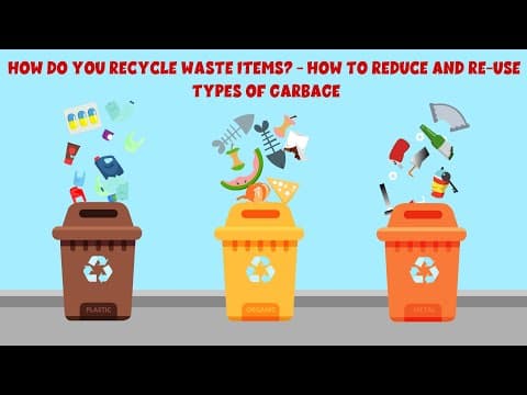How do you recycle waste items? How to reduce and re-use - Types of garbage - Trash or Waste