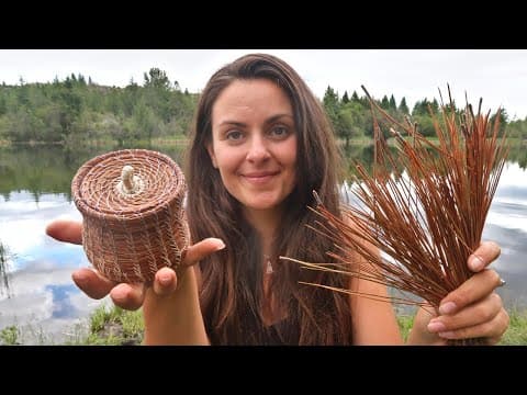 Making a Basket from PINE NEEDLES | Start to Finish Project - YouTube