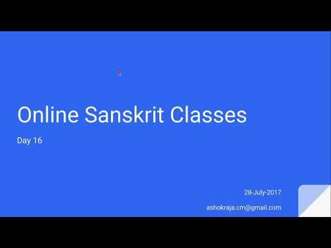 Sanskrit for Beginners - Day 16