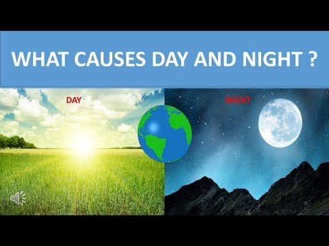 What causes day and night ? - science video for kids