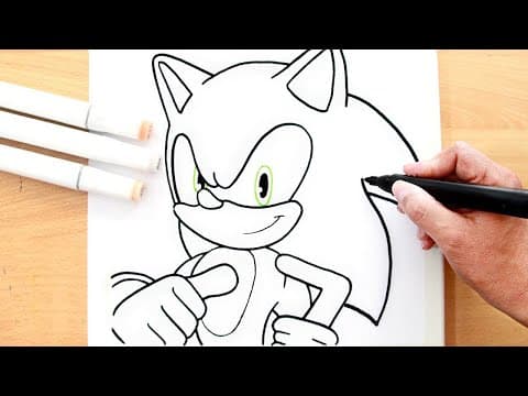 How to Draw and Paint SONIC The Hedgehog