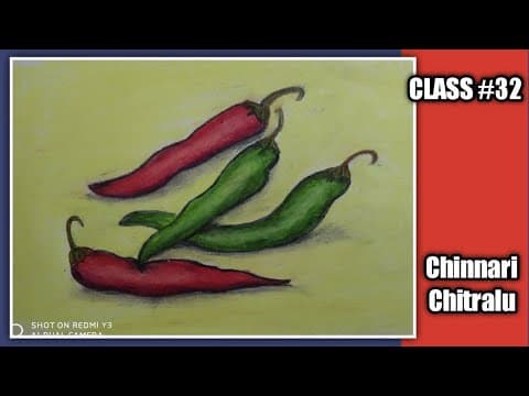 Step by Step Drawing for Kids ||vegetables|| How to draw chillies