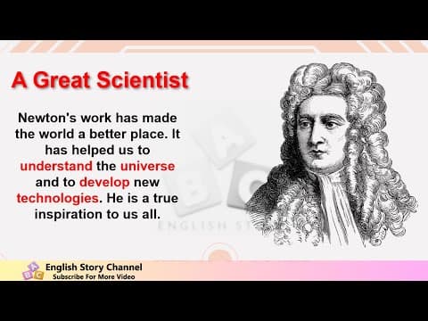 English story for listening, Isaac Newton A Great Scientist.