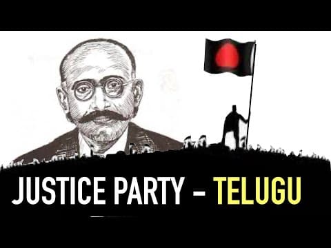 Justice Party Movement in Telugu | Origin of dravidar Kazhagam