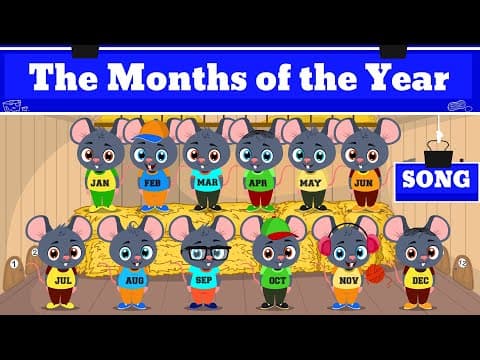 Months of the Year Song for Kids | Sing Along with the 12 Mice in the Barn! Fun Way to Learn Months