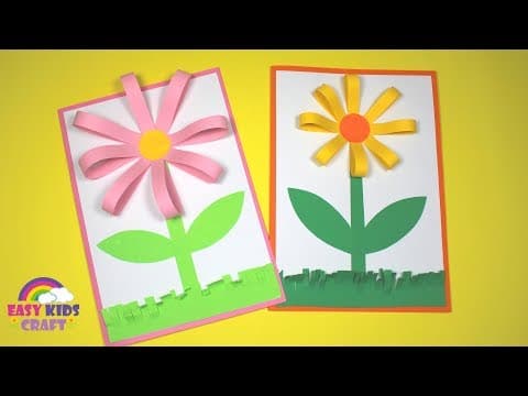 Easy Paper Flower Card | Spring Craft for Kids