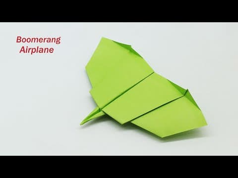 How To Make a Boomerang Paper Airplane - Boomerang Aircraft Made Of Paper