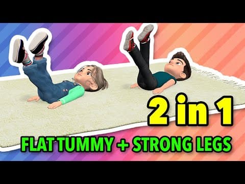2 in 1 workout: flat tummy + strong legs