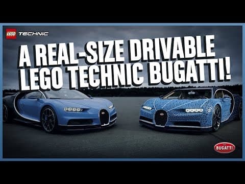A life-size drivable LEGO Technic Bugatti Chiron with over 1,000,000 pieces