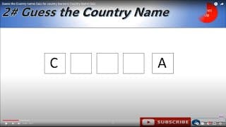 Guess the Country name| Quiz for country learners| Country Name Quiz