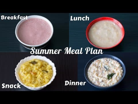 Baby Food | Healthy Summer Meal Plan for 6M-5Yr Babies & Kids | Breakfast, Lunch, Snack & Dinner